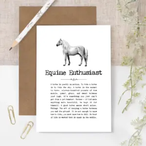Equine Enthusiast Card - Perfect for Horse Lovers