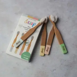 Baby Bamboo Toothbrushes - Extra Soft Pack of 4