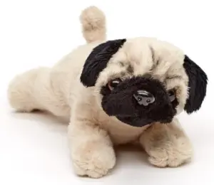 Uni Toys F20763A-MO Pug Dog 21cm Length Cuddly Soft Toy