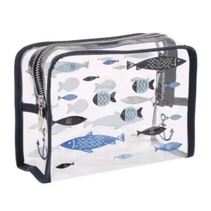 Fishing Motif Design Wash Bag - Travel in Style and Practicality