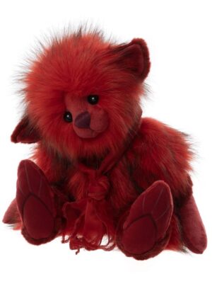 Charlie Bears Fire Elf Red Plush Jointed Bear Wearing Neckerchief