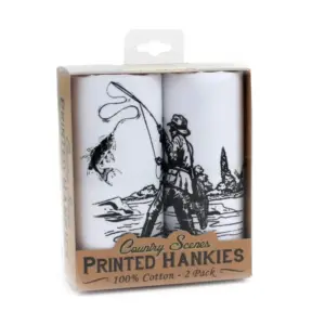 Fishing Themed Handkerchief Cotton Gift Set for Comfort