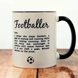 Football Lovers Glossy Mug - Stylish Soccer Enthusiast Gift