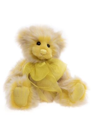 Charlie Bears Friday Plush Jointed Bear with Yellow Organza Ribbon Bow+