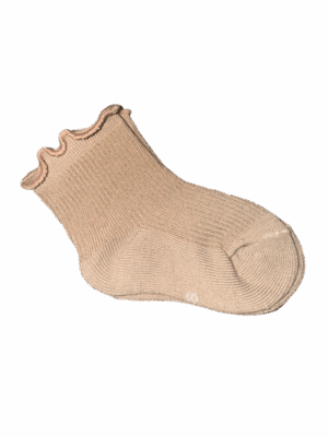 Frilly Baby Socks Taupe