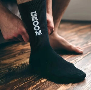 Groomsman/Best Man Black Socks Groom