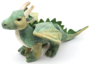 Uni Toys GD020122 Green dragon 26cm length Soft Toy