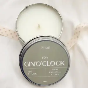 Gin O’Clock Candle - Celebratory Scented Candle in Tin