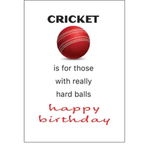 Cricket Lovers Birthday Card with Humour – Perfect Gift