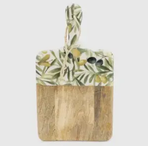 Handcrafted Mango Wood Olives Serving Board - Unique Design