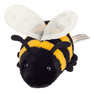Hermann 92663 Bumble Bee Yellow and Black Plush Soft Toy