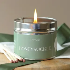 Honeysuckle Classic Tin Candle - Floral Fragrance Delight