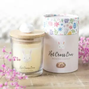 Hot Cross Bun Easter Candle - Sweet Aroma & Gift Ready