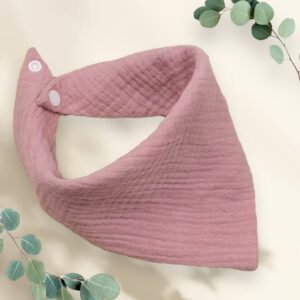Baby Pink Bib - Cute & Practical Reversible Bandana Bib