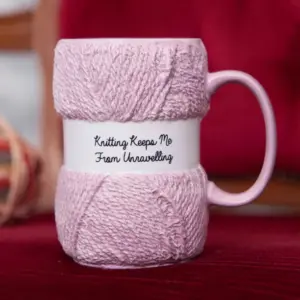 Knitting Keeps Me Mug - Perfect Gift for Knitters