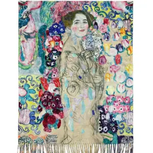 Klimt Portrait of Maria Munk Art Print Reversible Scarf