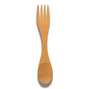 Large Bamboo Spork - Versatile Utensil for On-the-Go Meals