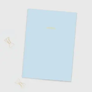 A5 Colourblock Notebook - Stylish Black Stationery Blue