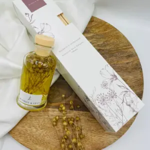 Luxury Glass Bottle Botanical Reed Diffuser Mandarin & Sandalwood
