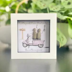 Handmade Framed Mini Pebble Friendship Artwork Gift Decor