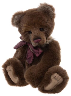 Charlie Bears Mr Brown Plush Jointed Bear with Ribbon Bow