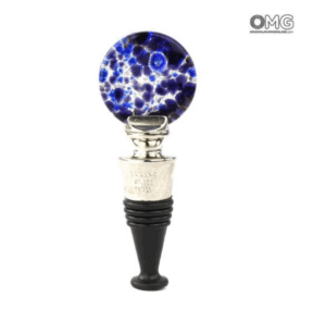 Bottle Stopper Blue - Original Murano Glass Handmade Art