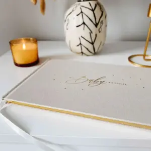 Blush & Gold 'My Baby Journal' For New Parents - Keepsake Book Ivory