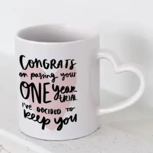 One Year Anniversary Mug with Heart Handle | Perfect Gift Idea
