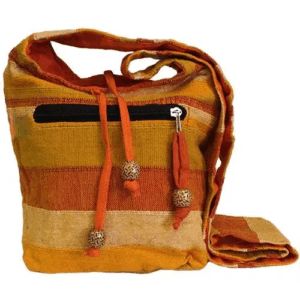 Vibrant Orange Sunrise Nepal Sling Bag for Stylish Travel