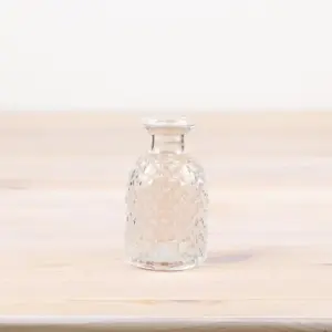 Patterned Glass Clear Flower Vase - Elegant and Stylish Decor