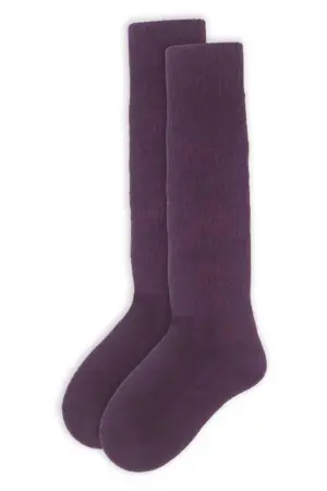 Peper Harrow Luxury Wool Boot Socks For Women in Plum