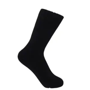 Peper Harrow Ribbed Cuff Women's Premium Bed Socks in Black