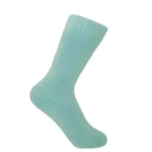 Peper Harrow Ribbed Cuff Women's Premium Bed Socks in Blue