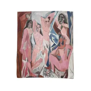 Picasso Cubism Les Demoiselles Art Silk Scarf Print
