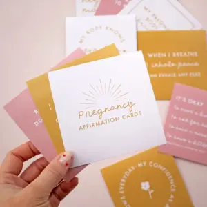 Positive Pregnancy Affirmation Cards for Expectant Mothers