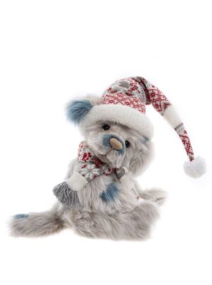 Charlie Bears Puddletown Plush Jointed Puppy Wearing Hat and Scarf
