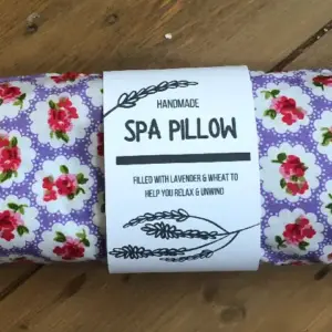 Purple Roses Heatable Lavender and Wheat Spa Pillow