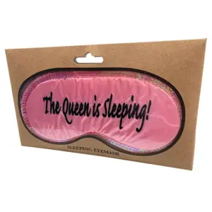 The Queen Is Sleeping Pink Eye Mask - Soft Comfortable Design