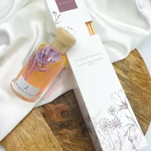 Luxury Glass Bottle Botanical Reed Diffuser Raspberry & Peppercorn