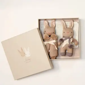 Rattle and Comforter Baby Bunny Gift Set