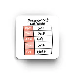Golf Lovers Retirement Drinks Coaster – Perfect Gift Idea