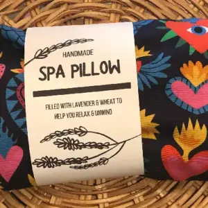 Retro Hearts Heatable Lavender Spa Pillow for Relaxation