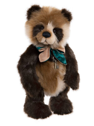 Charlie Bears Secret Collection Roberto Jointed Plush Standing Panda with Key Necklace