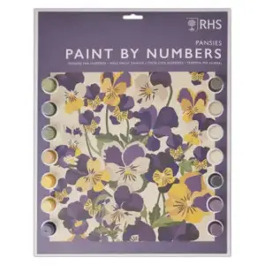 Royal Horticultural Society Paint By Numbers A3 Pansies Kit