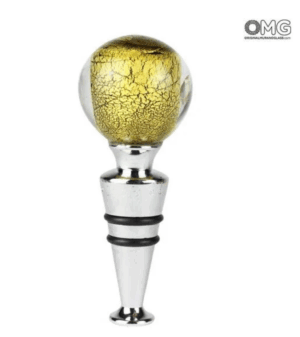 Bottle stopper - Original Murano Glass with 24 Carat Gold