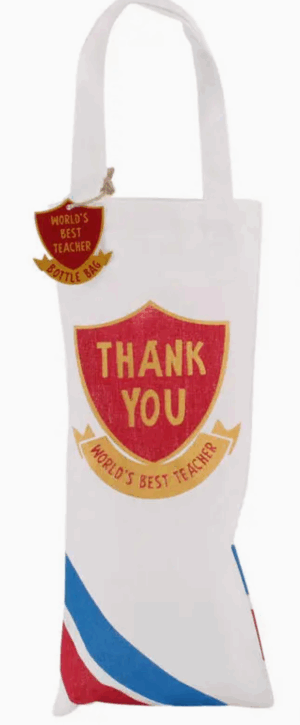 World Best Teacher 'Thank You' Bottle Bag Gift Idea