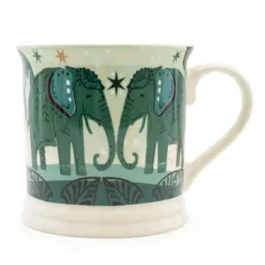 Siam Guava Elephant Tankard Mug - Vibrant Tropical Design