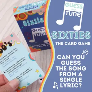 Guess That Tune 60's Music Quiz Card Game - Fun & Entertaining