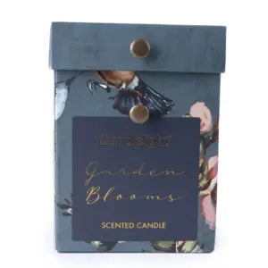 Small Ridged Glass Candle - Bloom in Tranquility