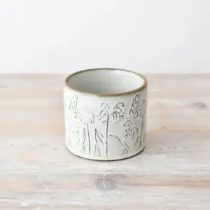 Small Flower Design Plant Pot with Woodland Flower Patterns
